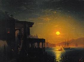 coucher de soleil sur Constantinople