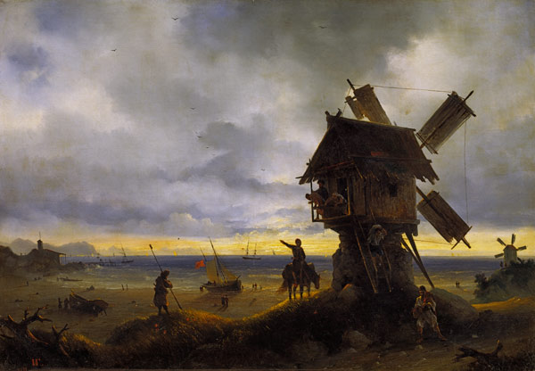 Windmill by the Sea à Iwan Konstantinowitsch Aiwasowski