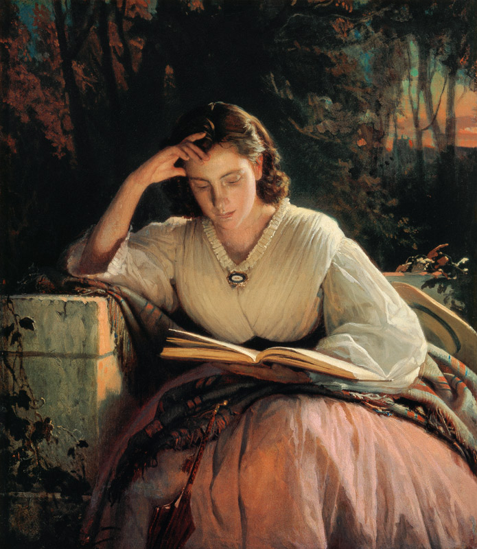 Reading (Portrait of the artist's wife) à Iwan Nikolajewitsch Kramskoi