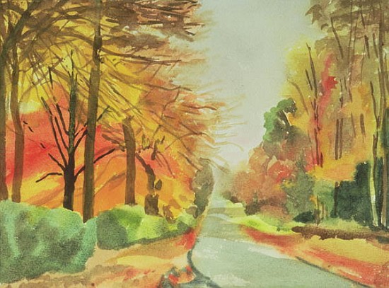 No.47 Autumn, Beaufays Road, Liege, Belg - Izabella Godlewska de Aranda en  reproduction imprimée ou copie peinte à l'huile sur toile