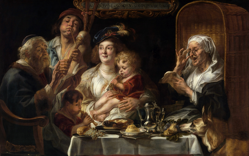 J.Jordaens / Family Concert / Ptg./ 1638 à Jacob Jordaens