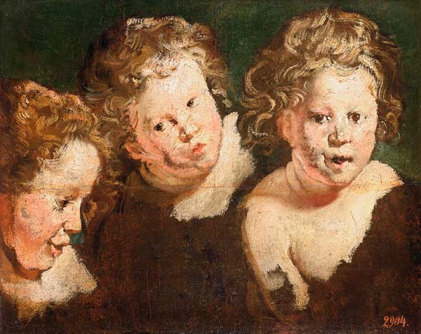 Three Childrens Heads à Jacob Jordaens