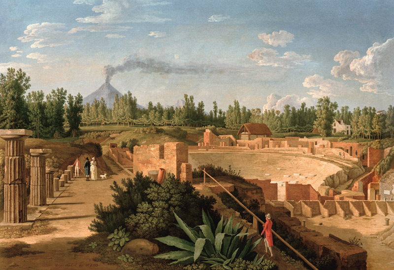 Pompeii , Large Amphitheatre à Jacob Philipp Hackert