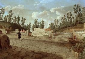 Pompeii, Road of tombs , Hackert