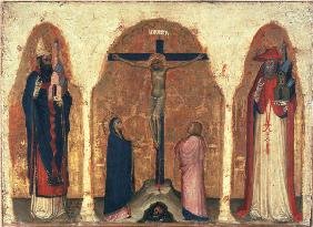 Alberegno, Christ en croix et saints