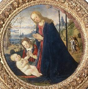 J.del Sellaio / Marie adorant l''Enfant