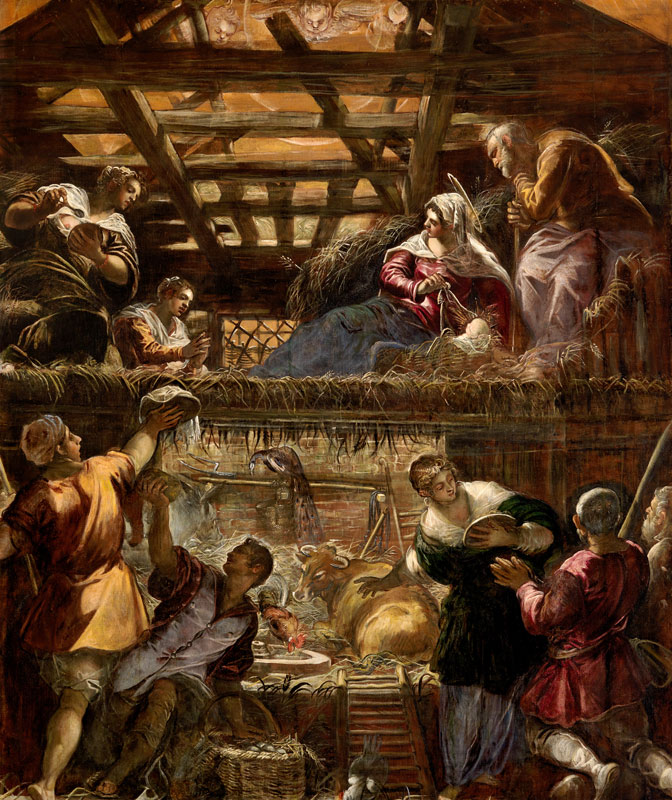 Birth of Christ / Tintoretto / c.1576/81 à Jacopo Robusti Tintoretto