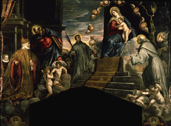 Andrea Grittin worshipping / Tintoretto à Jacopo Robusti Tintoretto