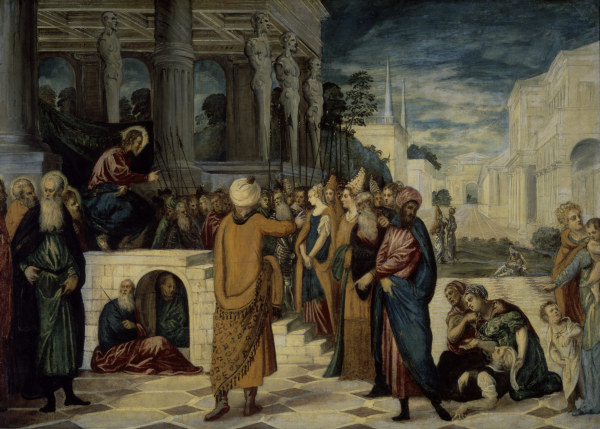 Tintoretto / Christ and the Adultress à Jacopo Robusti Tintoretto