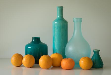 Blue with Oranges