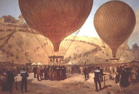 The Departure of Leon Michel Gambetta (1838-82) in the Balloon 'L'Armand-Barbes' à Jacques Didier