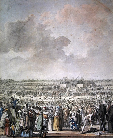 The Festival of the Federation at the Champ de Mars, 14 July 1790 à Jacques Francois Joseph Swebach