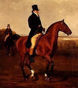 portrait de Francis Augustus Lord des Heathfield à cheval