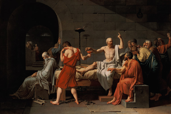 La mort de Socrates à Jacques Louis David