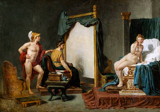 Apelles Painting Campaspe in the Presence of Alexander the Great (356-323 BC) à Jacques Louis David