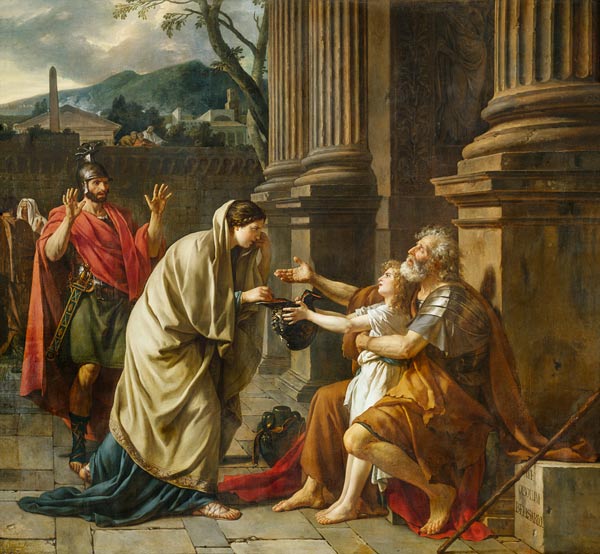 Belisaire demandant I'aumone à Jacques Louis David