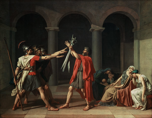 Le serment des Horaces à Jacques Louis David
