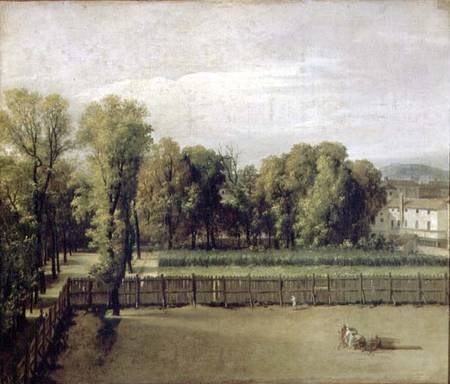 View of the Luxembourg Gardens in Paris à Jacques Louis David