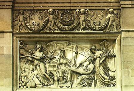 Relief depicting an allegory of the signing of the Treaty of Presburg à Jacques Philippe Lesueur