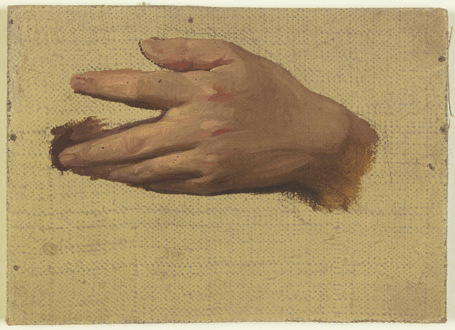 Study of a hand à Jakob Becker