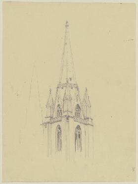 Turm einer gotischen Kirche