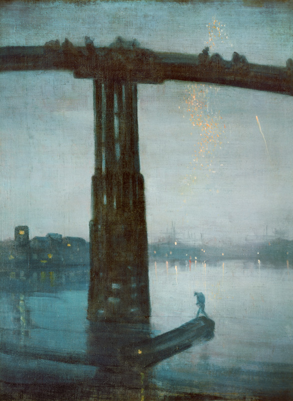 Les vieux pont de Battersea - Nocturne - bleu et or à James Abbott McNeill Whistler