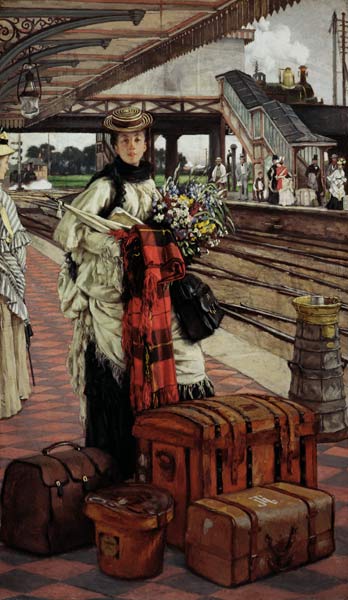 Waiting at the Station, Willesden Junction à James Jacques Tissot