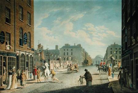 Capel Street with the Royal Exchange, Dublin à James Malton