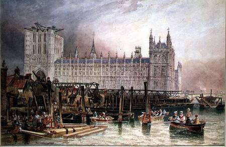 The Houses of Parliament in Course of Erection à James Wilson Carmichael