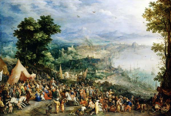 Ansicht einer Hafenstadt à Jan Brueghel l'Ancien