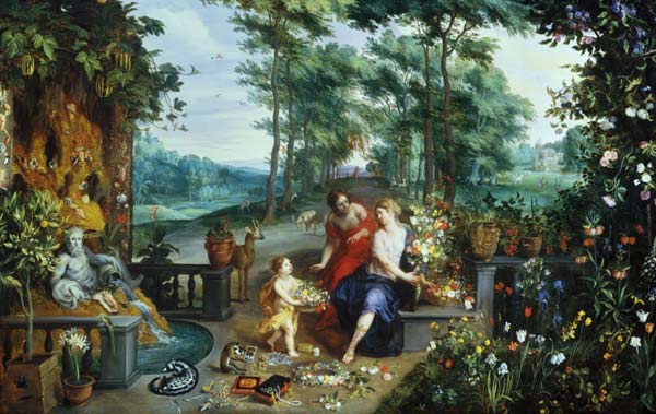 Flora and Nymphs in a Garden à Jan Brueghel l'Ancien