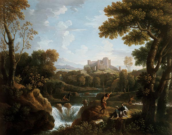 Arcadian landscape with shepherds à Jan Frans van Bloemen
