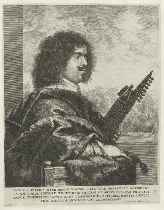 Portrait of the composer and lutenist Jacques Gaultier à Jan Lievens