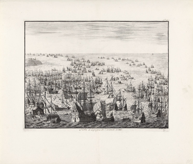 The sinking of the Spanish Armada in 1588 à Jan Luyken
