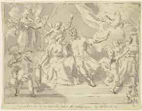 Jupiter in de gedaante van Amphitrion by Alcmene