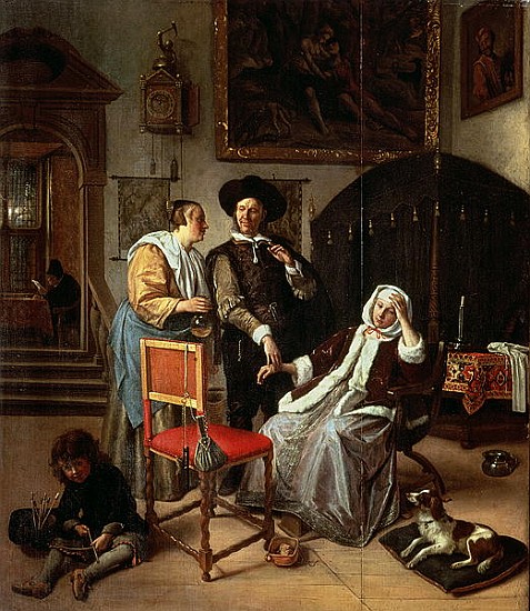 Physician''s Visit, c.1663-65 à Jan Havickszoon Steen