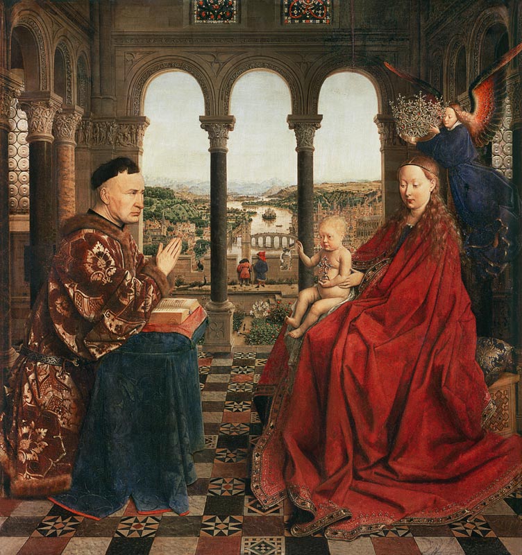 Madonne avec le chancelier Rolin à Jan van Eyck