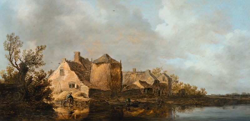 River Scene with an Inn à Jan van Goyen