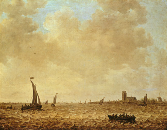View of the Old Maas, Dordrecht à Jan van Goyen