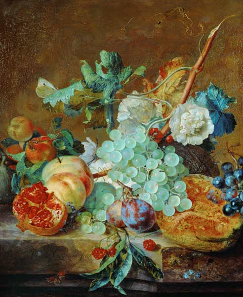Flowers and Fruit à Jan van Huysum