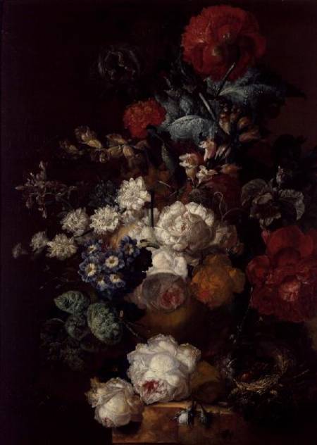 Still Life with Flowers and a Bird's Nest à Jan van Os