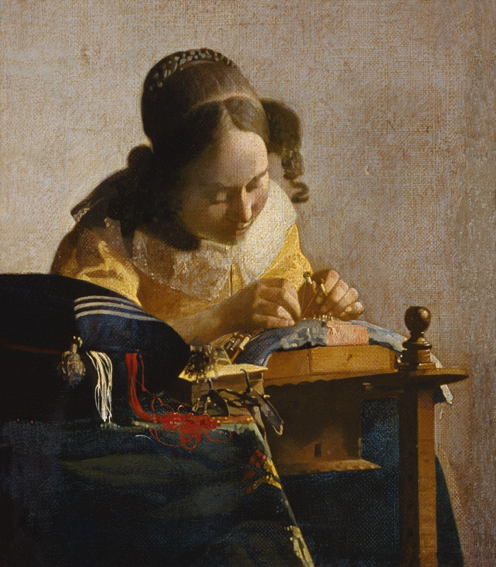 La dentellière à Johannes ou Jan  Vermeer de Delft