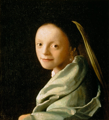 Portrait of a Young Woman à Johannes ou Jan  Vermeer de Delft