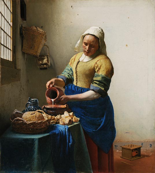 La Laitière - huile sur toile de Jan Vermeer van Delft