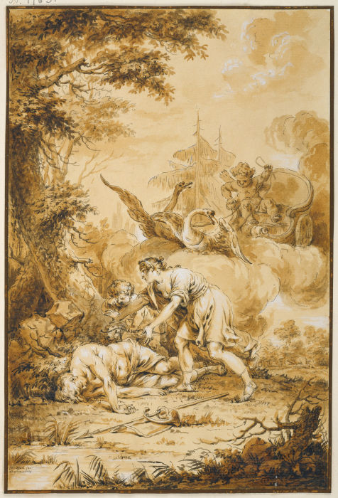 Venus and Adonis à Januarius Zick