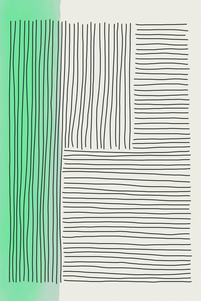 Pale Green Minimal Shapes Series #4 à jay stanley