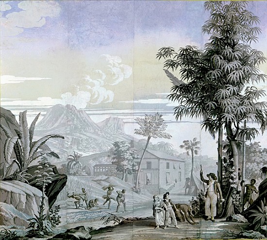 Leaving for a Walk, illustration from ''Paul et Virginie'' Henri Bernadin de Saint-Pierre (1737-1814 à Jean Broc