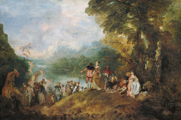 La navigation une vers Cythère. à Jean-Antoine Watteau