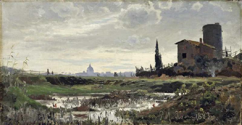 Blick auf Rom mit St à Jean-Antoine Watteau