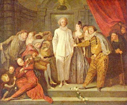 Komoedianten italiens à Jean-Antoine Watteau